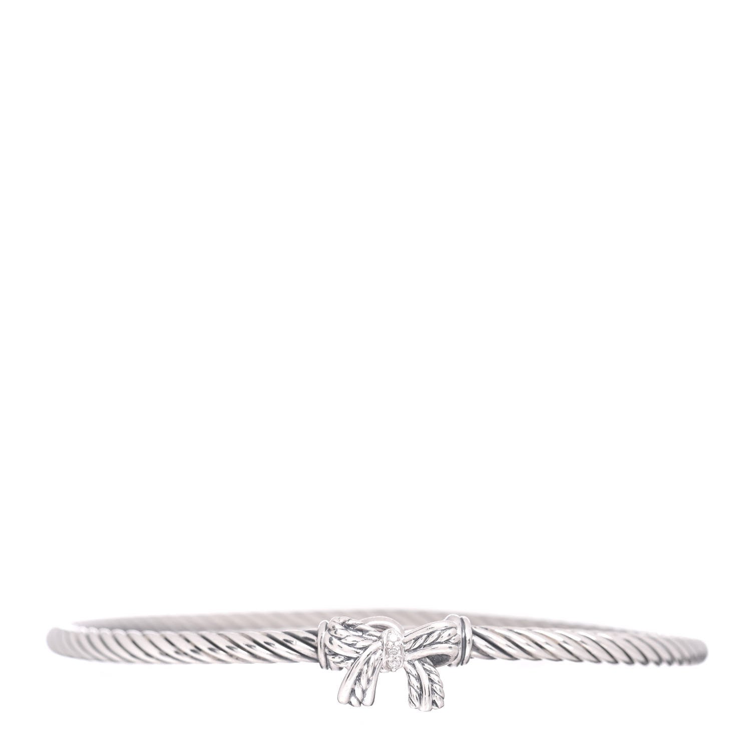 David Yurman Sterling Silver Diamond Bow Cable Collectibles Bracelet 1 of 4