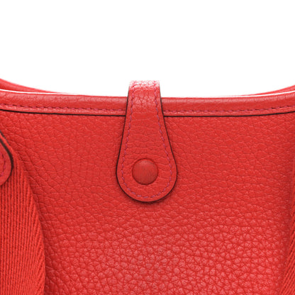 Hermes Taurillon Clemence Evelyne TPM Rouge Casaque 11 of 12