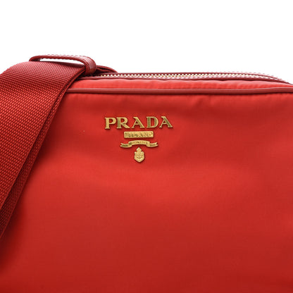 Prada Tessuto Nylon Soft Calf Camera Bag Rosso 10 of 10