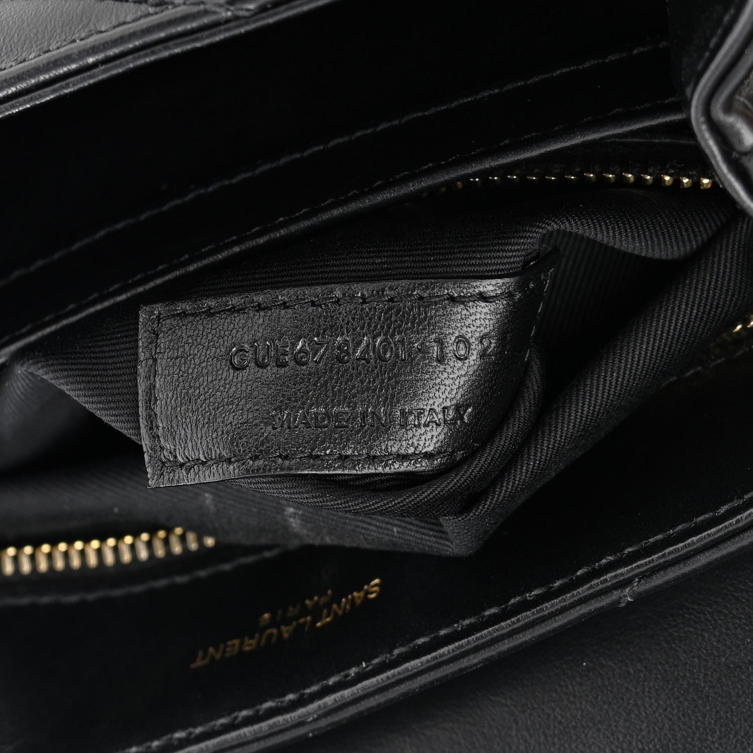 Saint Laurent Calfskin Y Quilted Monogram Toy Loulou Crossbody Bag Black 7 of 12