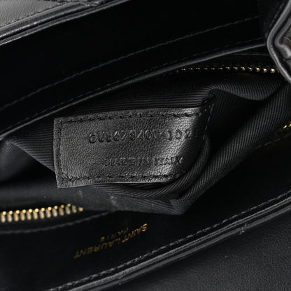 Saint Laurent Calfskin Y Quilted Monogram Toy Loulou Crossbody Bag Black 7 of 12