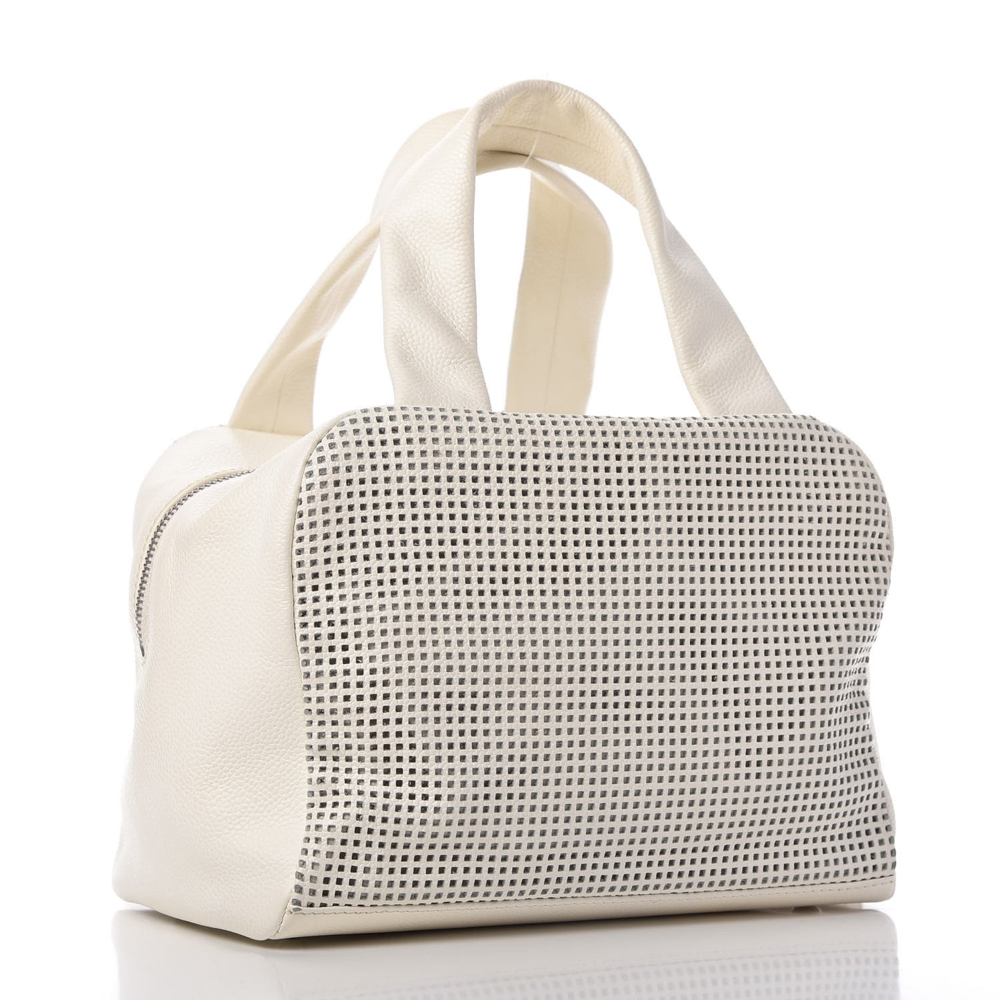 Caviar Perforated Bowler White
