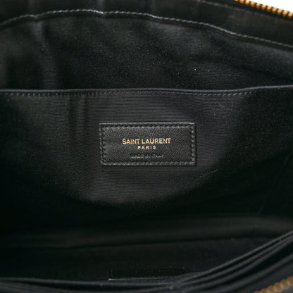 Saint Laurent Calfskin Matelasse Monogram Cassandre Tablet Pouch Black 6 of 11