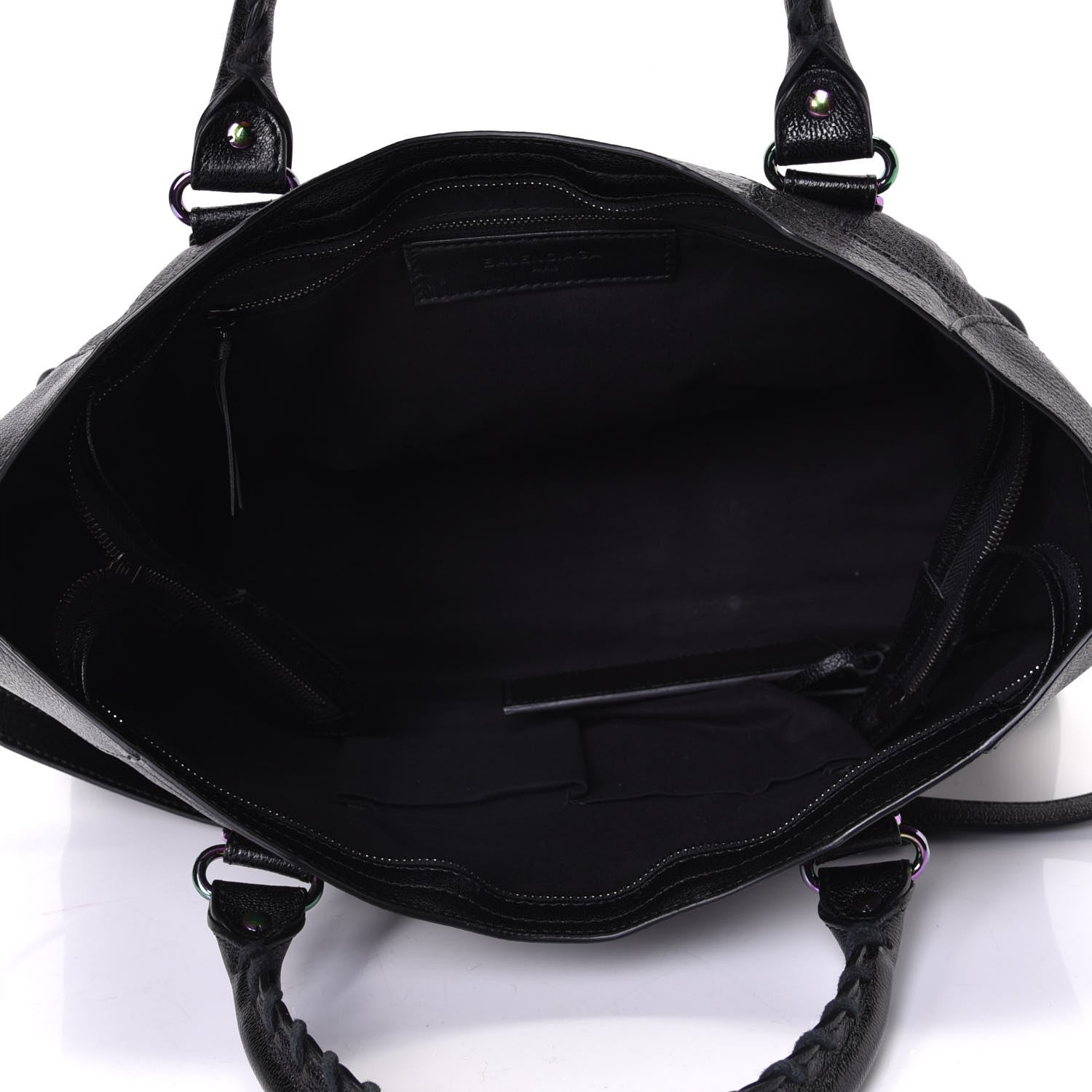 Balenciaga Chevre Iridescent Metallic Edge Hardware City Black 4 of 5