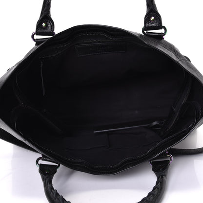 Balenciaga Chevre Iridescent Metallic Edge Hardware City Black 4 of 5