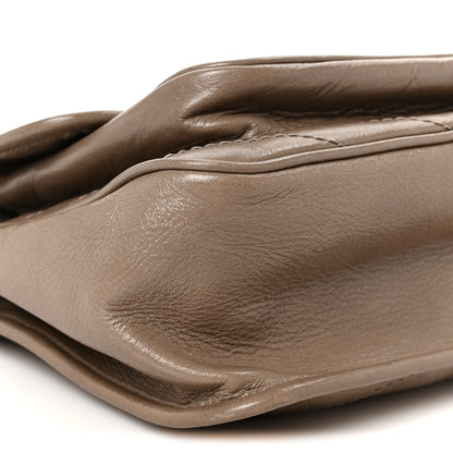 Saint Laurent Crinkled Calfskin Matelasse Monogram Medium Niki Chain Satchel Greyish Brown 10 of 11