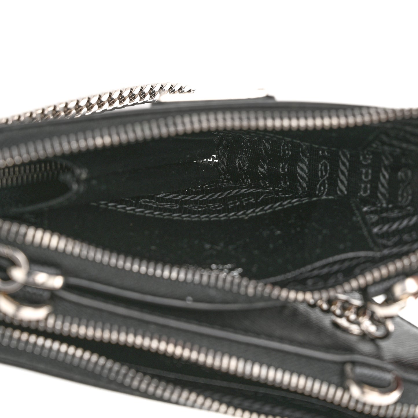 Saffiano Mini Triangle Crossbody Pouch Black