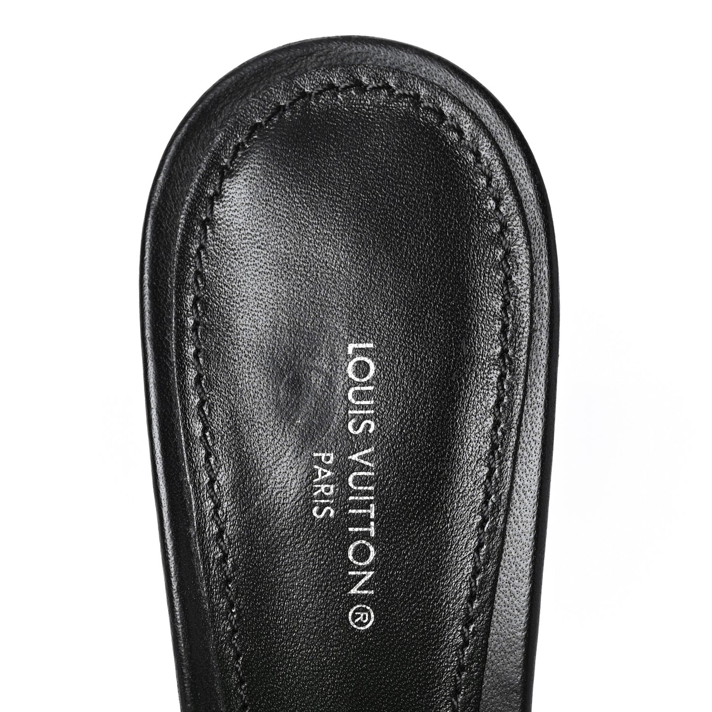 Lambskin Embossed Monogram Revival High Heel Mules 40 Black