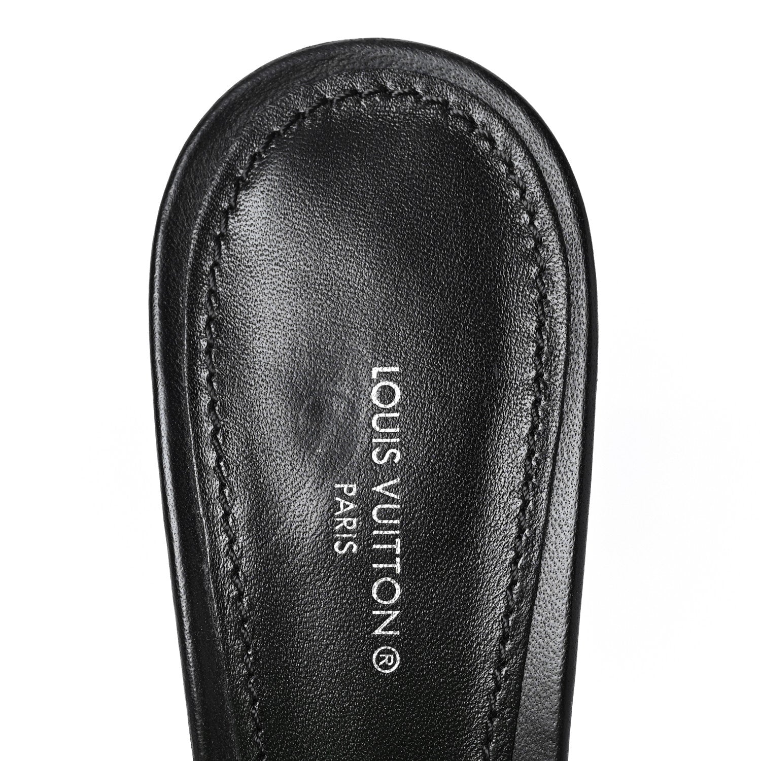 Louis Vuitton Lambskin Embossed Monogram Revival High Heel Mules 40 Black 7 of 8