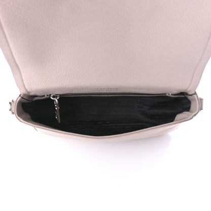 Prada Vitello Daino Soft Flap Crossbody Ninfea 4 of 9