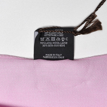 Gucci Wool Silk GG Monogram GGNat Scarf Rose 6 of 6