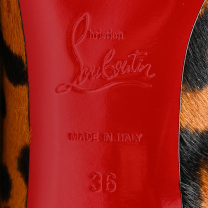 Christian Louboutin Pony Hair Leopard Print So Kate Booty 85 Ankle Boots 36 6 of 13