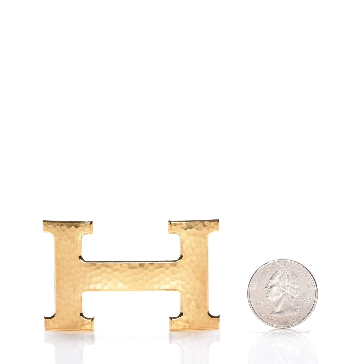 Martelee 32mm H Belt Buckle Gold
