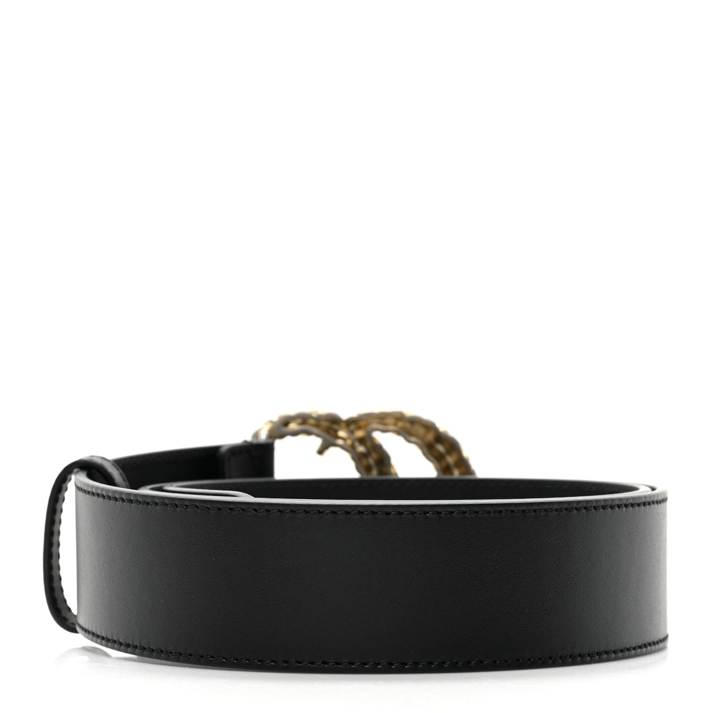 Moon Calfskin Scales Double G 40mm Belt 90 36 Black