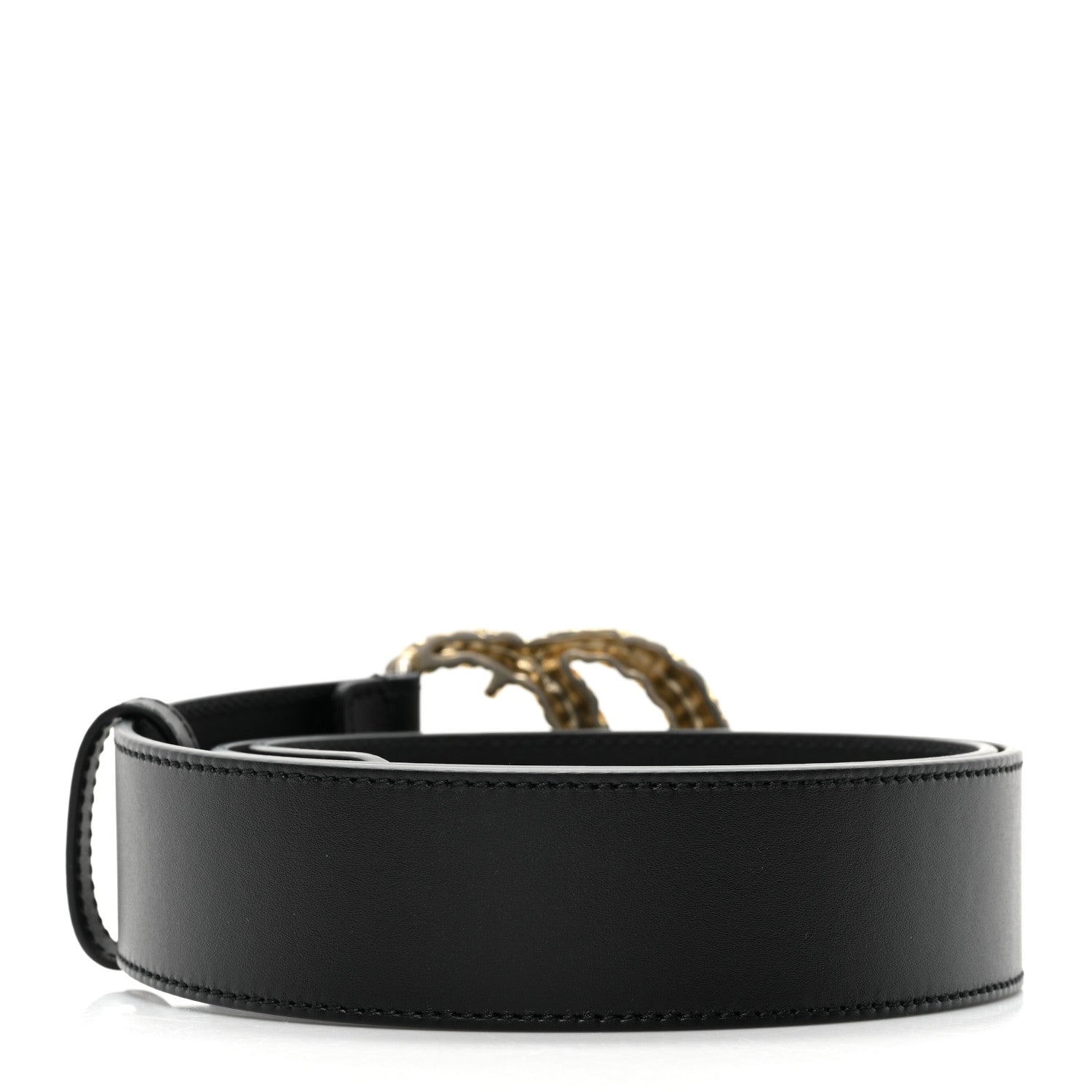 Gucci Moon Calfskin Scales Double G 40mm Belt 90 36 Black 3 of 5