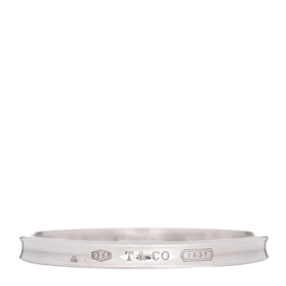 Tiffany Sterling Silver Narrow 1837 Bangle Bracelet 1 of 4