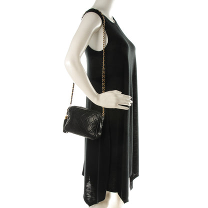 Chanel Lambskin Quilted Tassel Camera Case Black 2 of 7