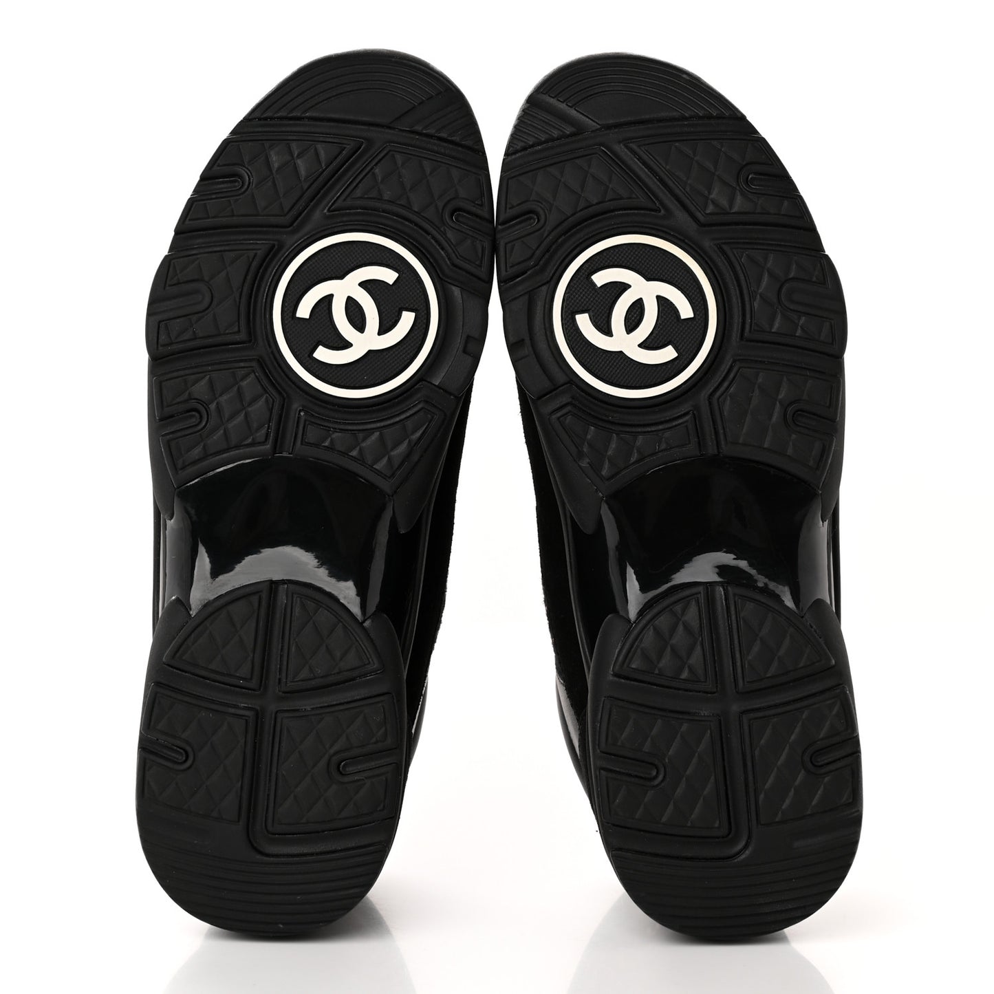 Velour Tweed CC Sneakers 40 Black Gold
