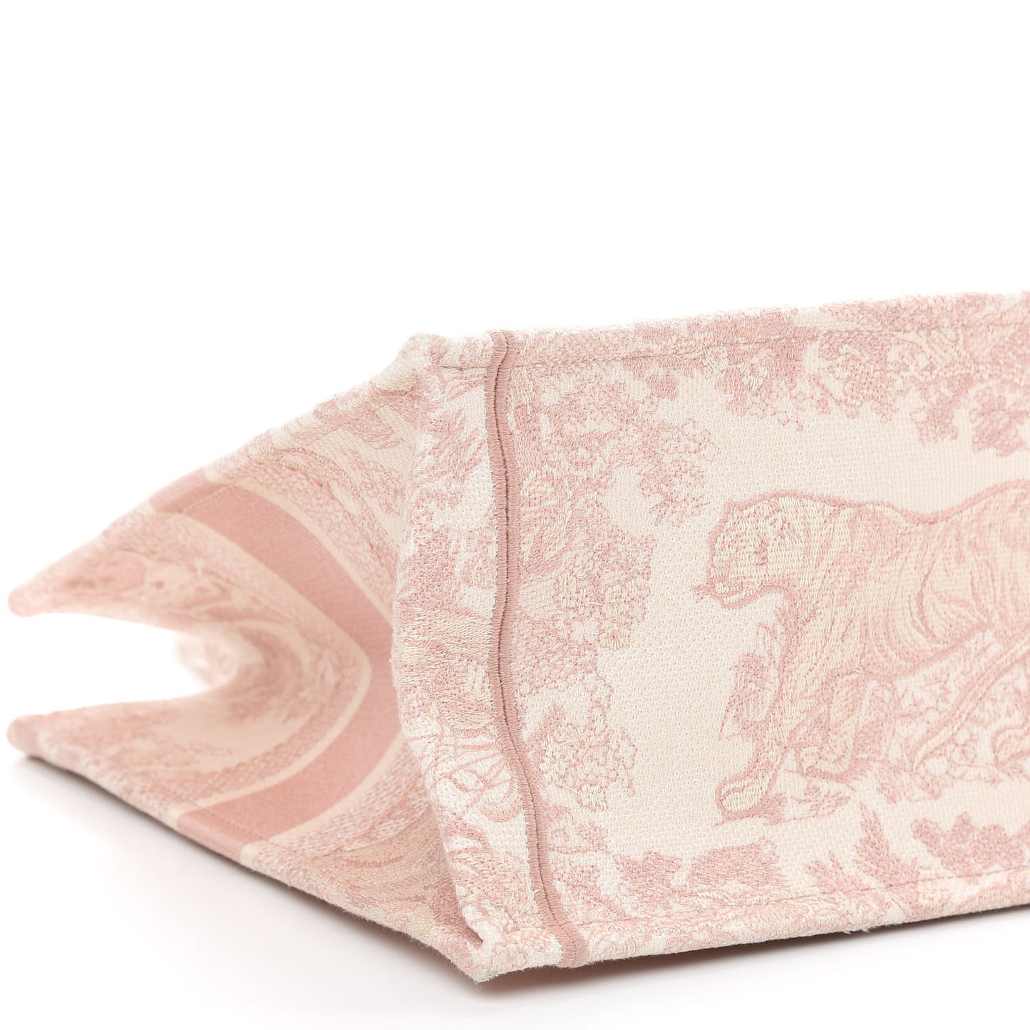Canvas Embroidered Medium Dioriviera Toile De Jouy Book Tote Rose
