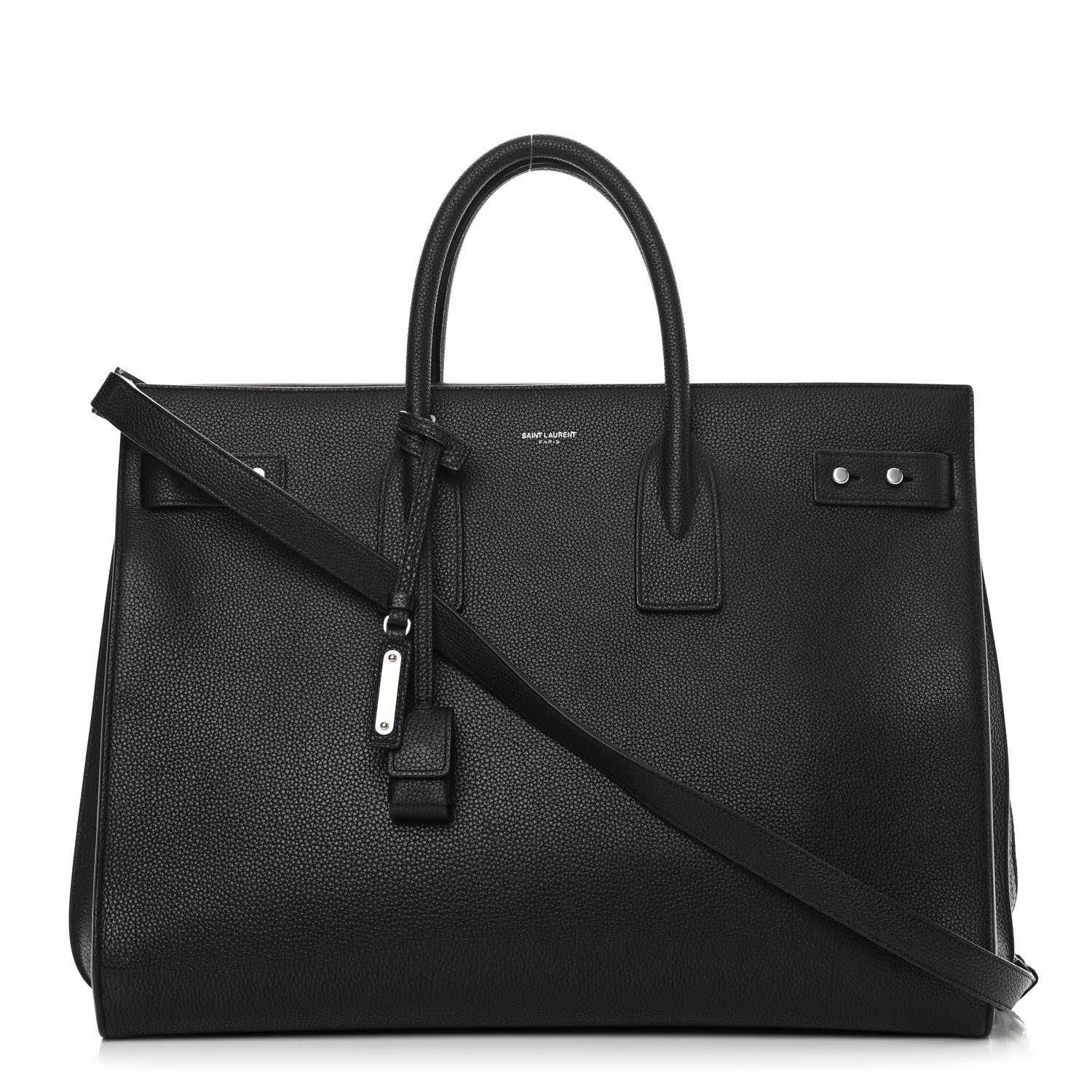 Saint Laurent Grained Calfskin Large Souple Sac De Jour Black 1 of 13