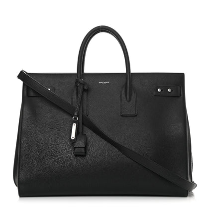 Saint Laurent Grained Calfskin Large Souple Sac De Jour Black 1 of 13