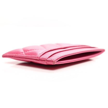 Chanel Caviar Quilted Card Holder Pink 10 of 10