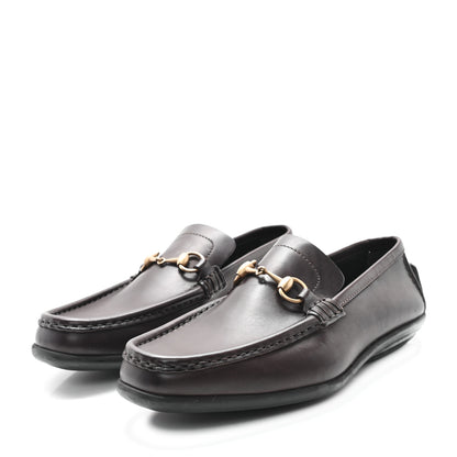 Gucci Calfskin Mens Horsebit Driver Loafers 9 Brown 4 of 9