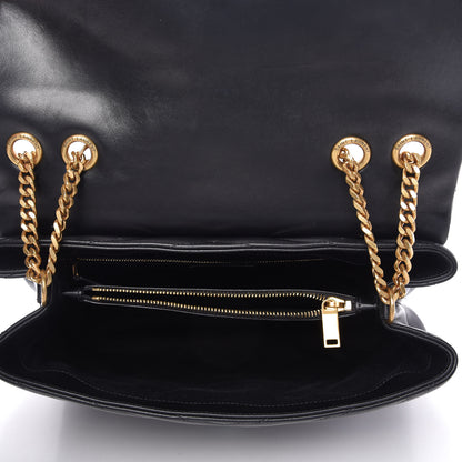 Saint Laurent Calfskin Y Quilted Monogram Medium Loulou Chain Satchel Black 5 of 9