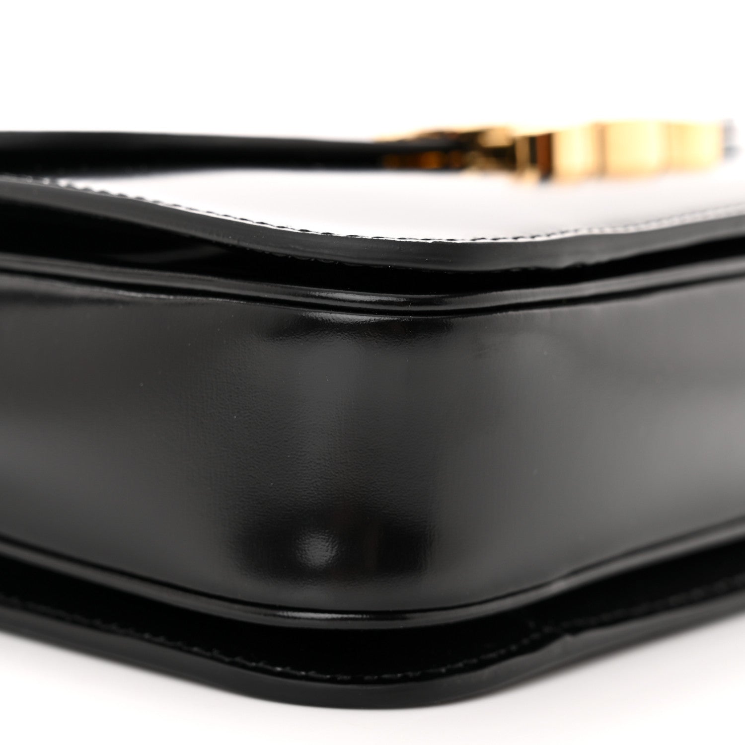 Celine Shiny Calfskin Medium Triomphe Black 9 of 12