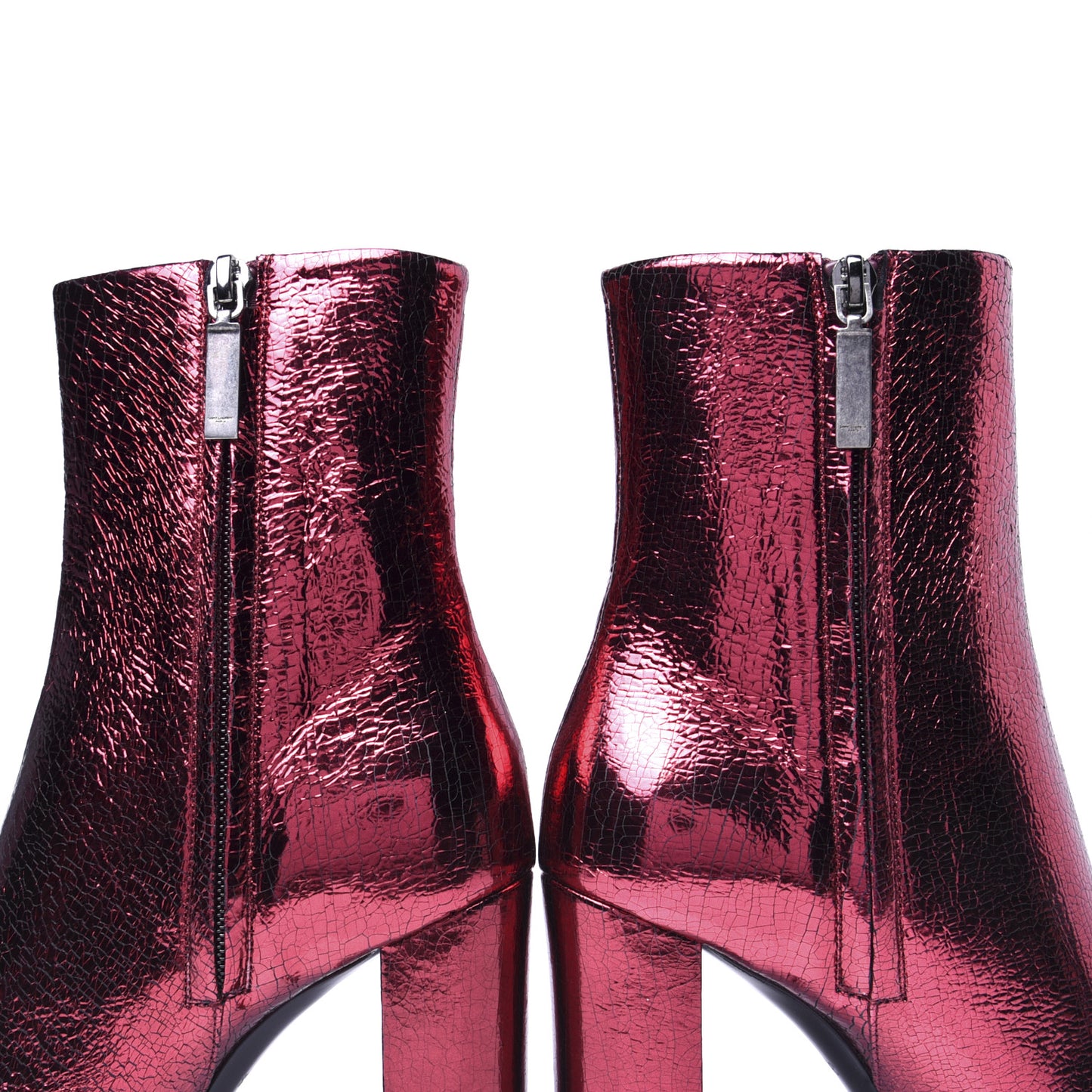 Metallic Crackled Lou 95 Zip Bootie 36.5 Elect