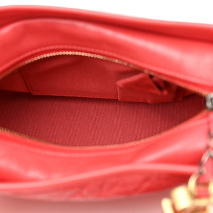 Chanel Aged Calfskin Quilted Small Gabrielle Hobo Red 5 of 11
