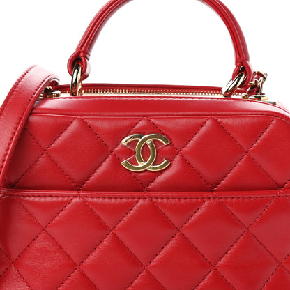 Chanel Lambskin Quilted Small Trendy CC Bowling Bag Red 11 of 12