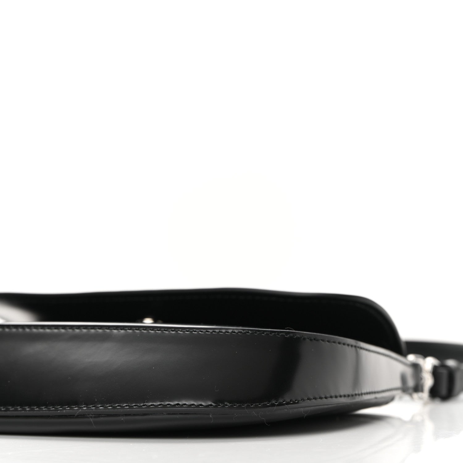 Prada Spazzolato Cleo Flap Shoulder Bag Black 9 of 9