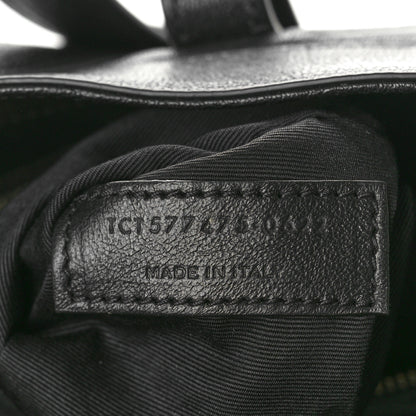 Saint Laurent Lambskin Seau Fermoir Bucket Bag Black 7 of 10