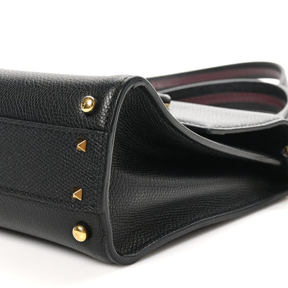 Valentino Garavani Grainy Calfskin Small VSling Top Handle Bag Black 9 of 9