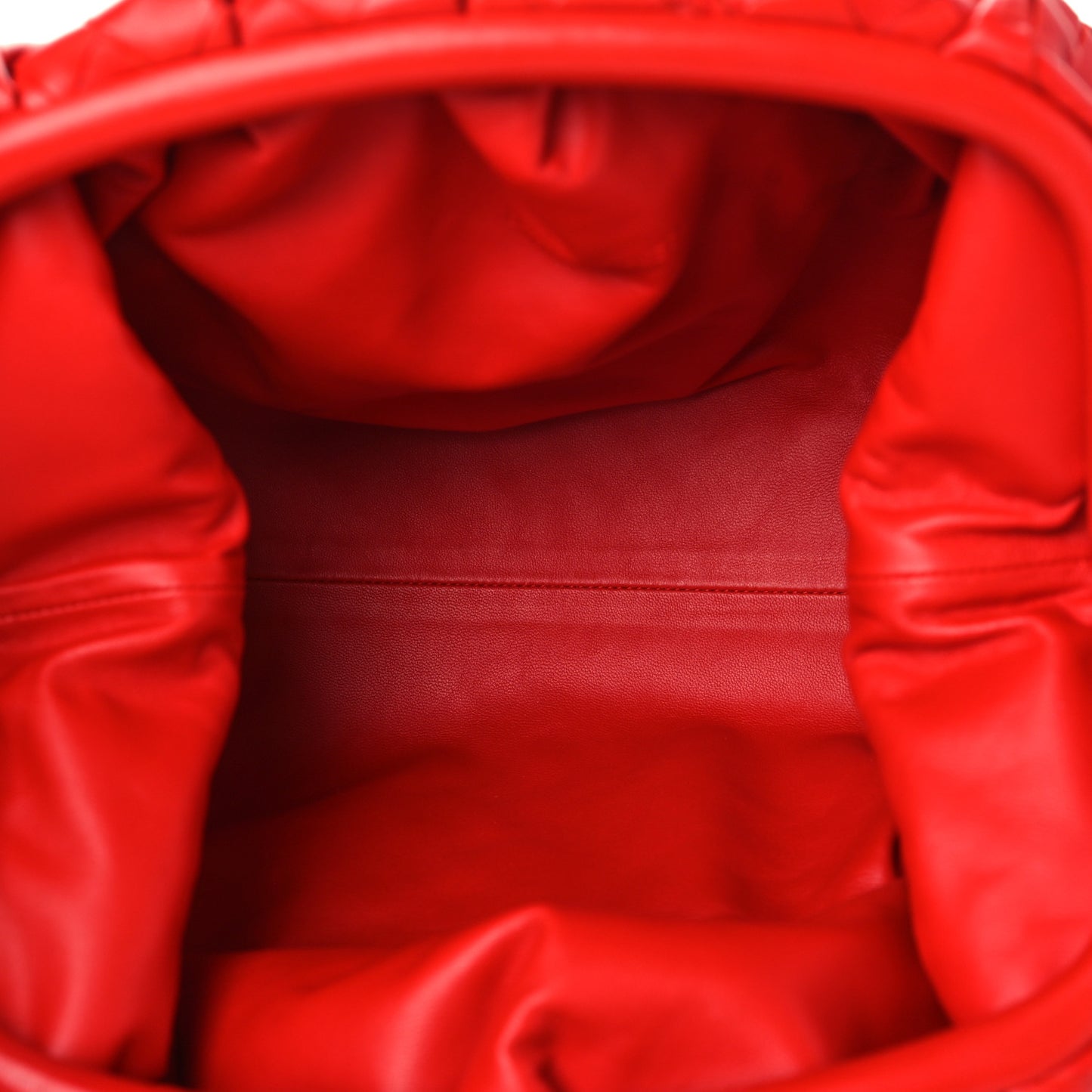 Nappa Maxi Intrecciato The Pouch Oversized Clutch Bright Red