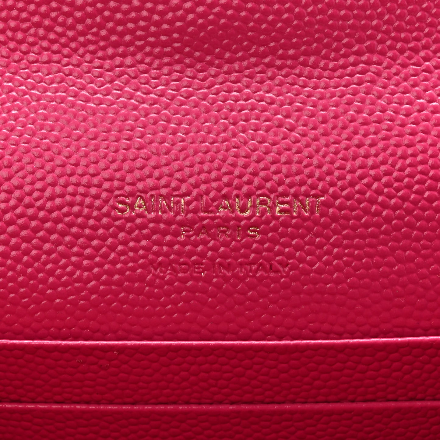 Grain De Poudre Matelasse Chevron Small Monogram Envelope Wallet Fuxia Couture
