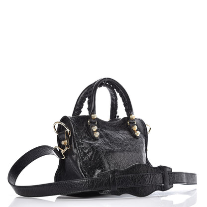 Balenciaga Agneau Giant 12 Gold Hardware Mini City Black 3 of 9