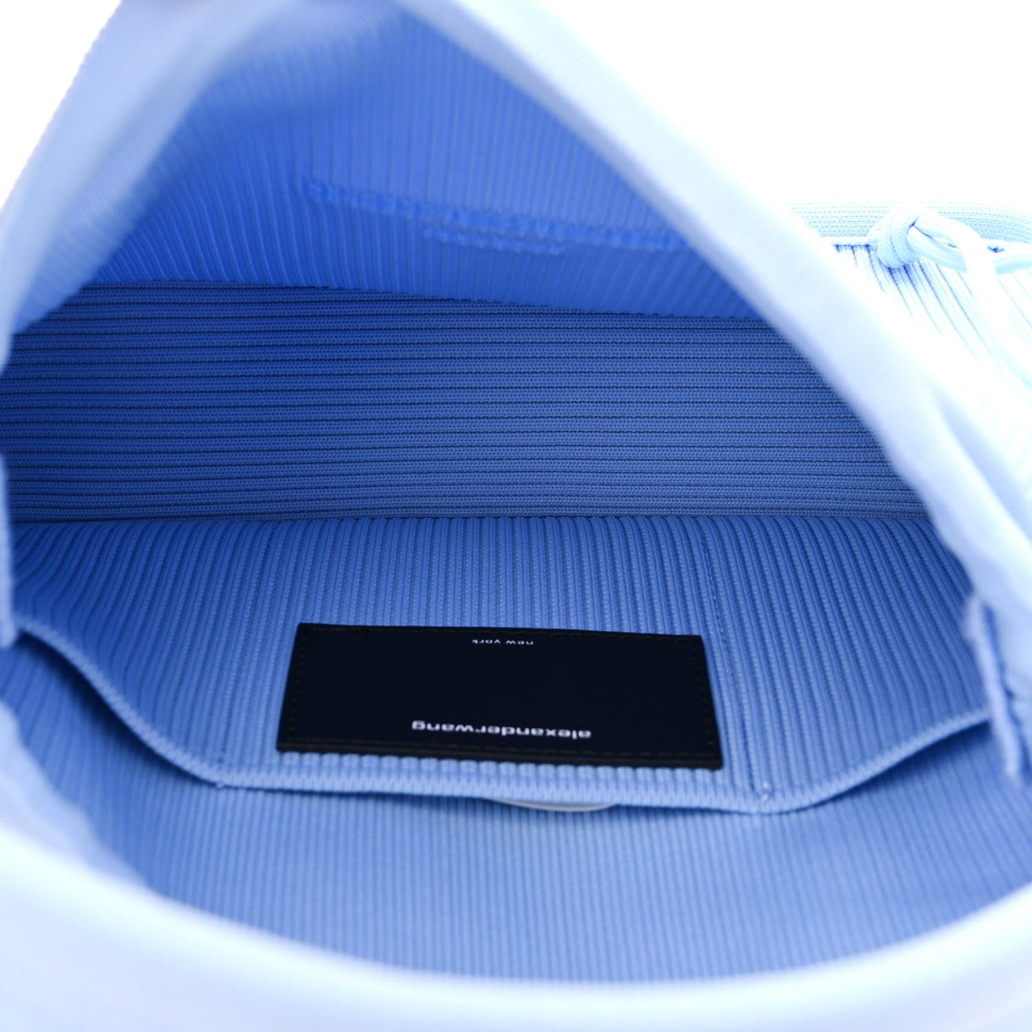 Ribbed Knit Small Ryan Bag Chambray Blue