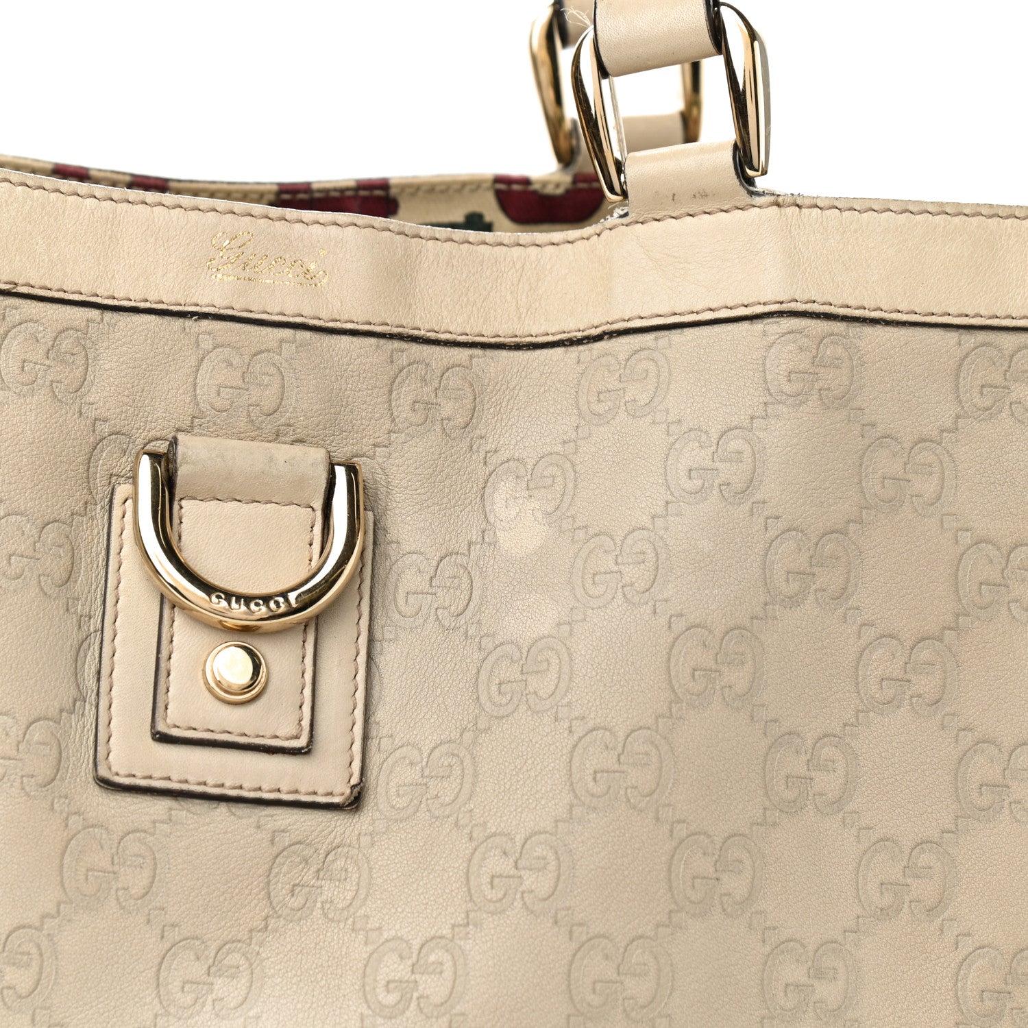 Gucci Guccissima Large Abbey Tote Off White 15 of 17