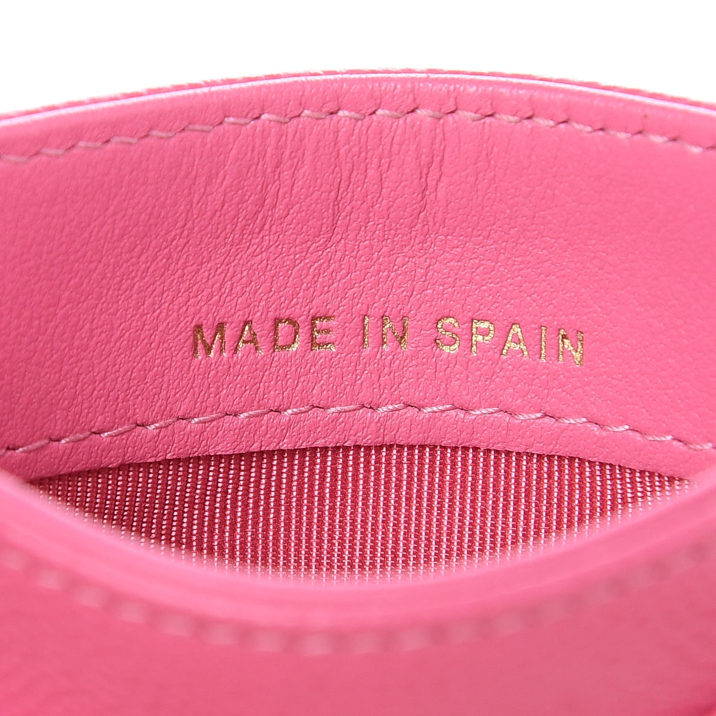 Caviar Quilted Card Holder Pink