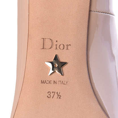 Christian Dior Patent Diormotion Flats 37.5 Nude 6 of 8