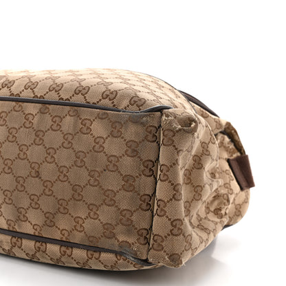 Gucci Monogram Natural Pigskin Large Diaper Bag Beige Ebony Cocoa Dark Chocolate 11 of 14