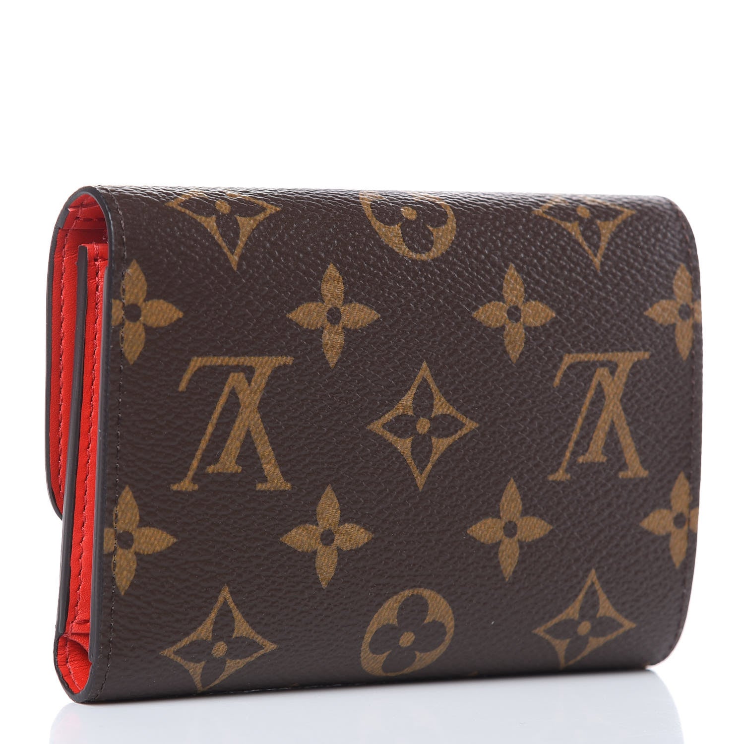 Louis Vuitton Monogram Flower Lock Compact Wallet Coquelicot 3 of 7