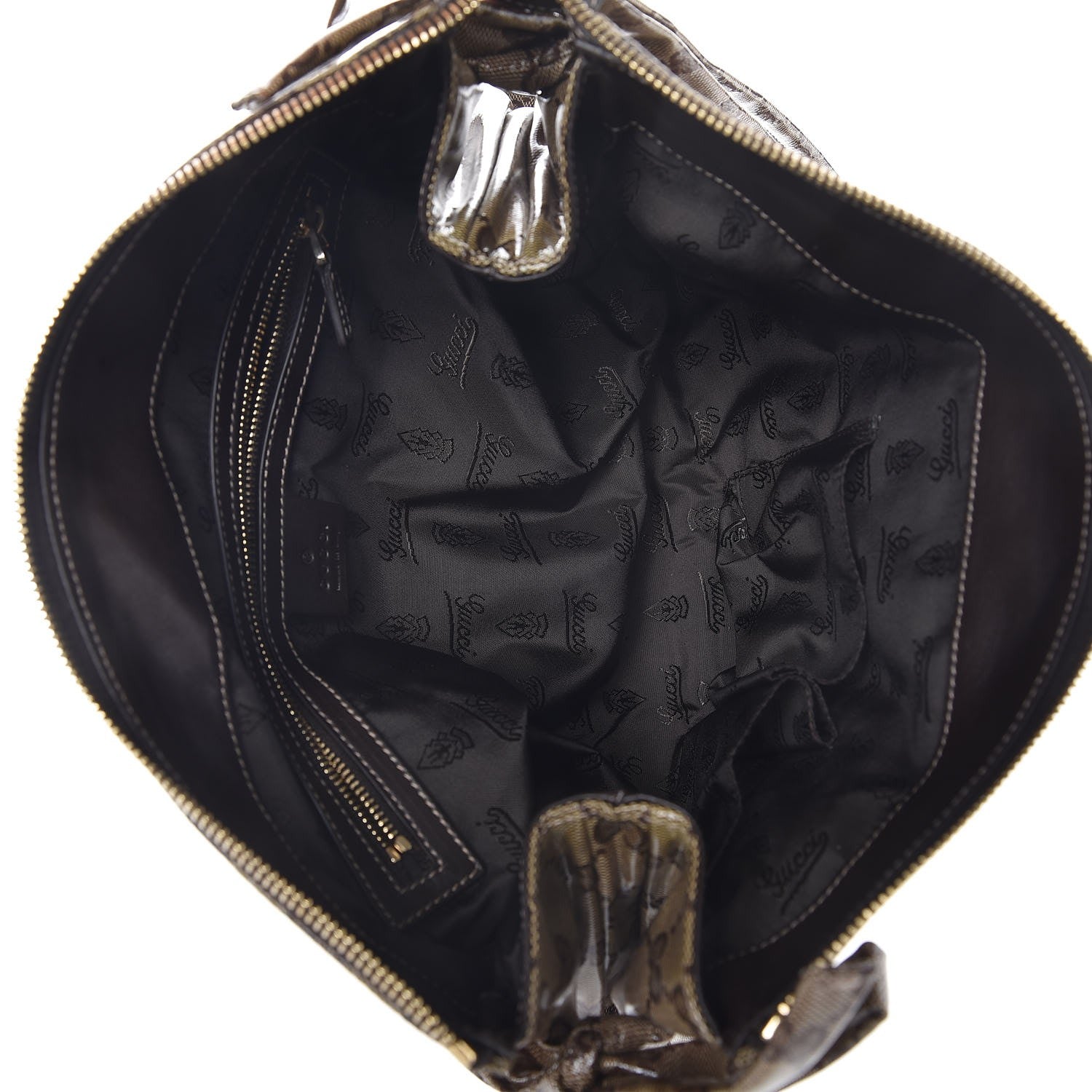 Gucci Crystal Monogram Large Hysteria Clutch Brown 5 of 7