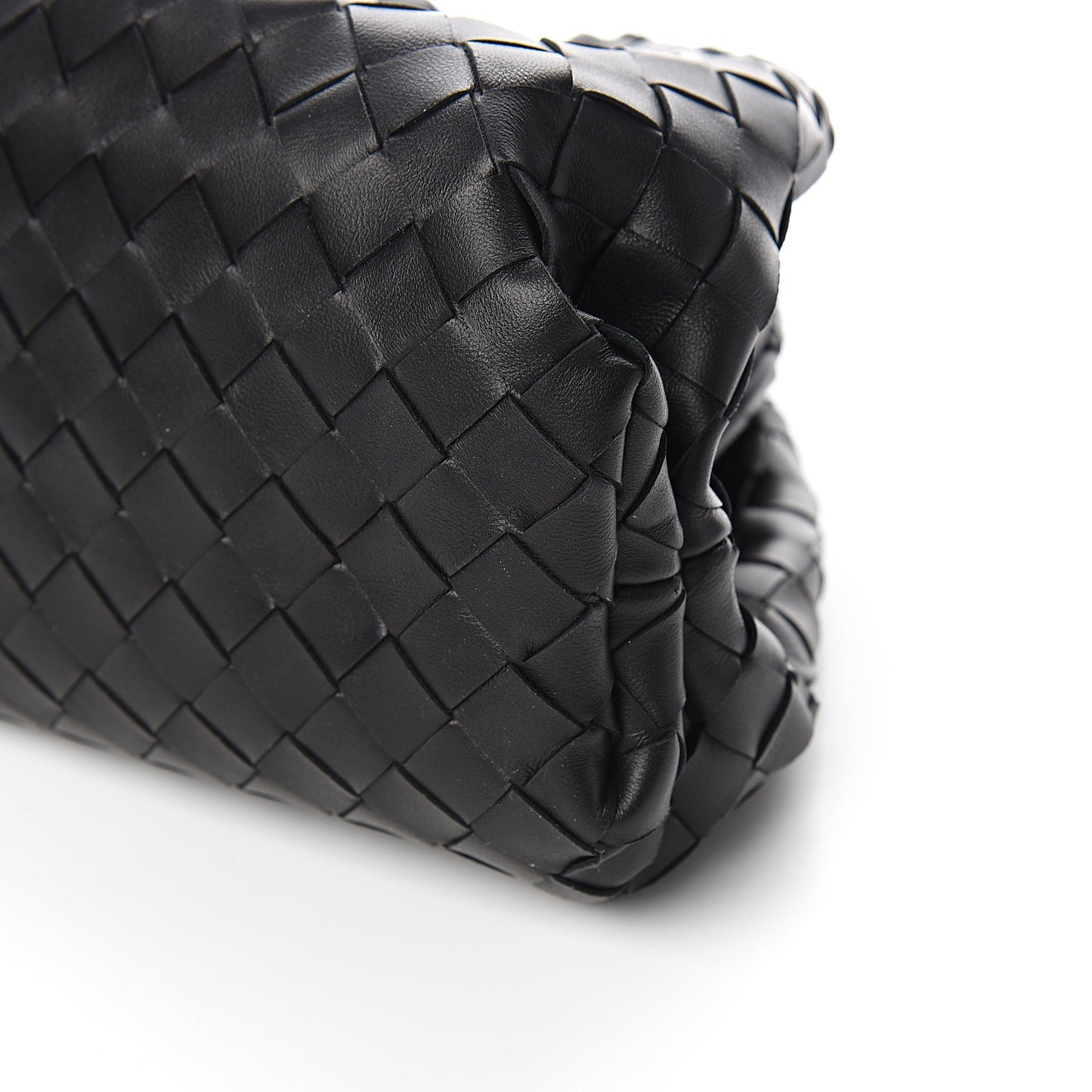 Nappa Maxi Intreccio The Pouch Oversized Clutch Black