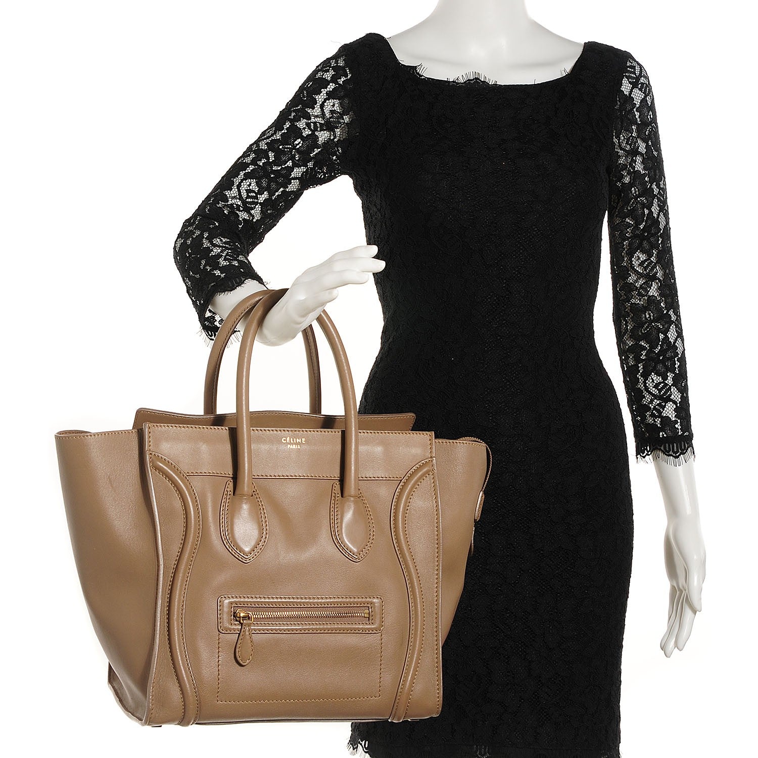Celine Smooth Calfskin Mini Luggage Camel 2 of 10