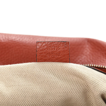 Gucci Pebbled Calfskin Medium Soho Chain Hobo Sun Orange 7 of 11