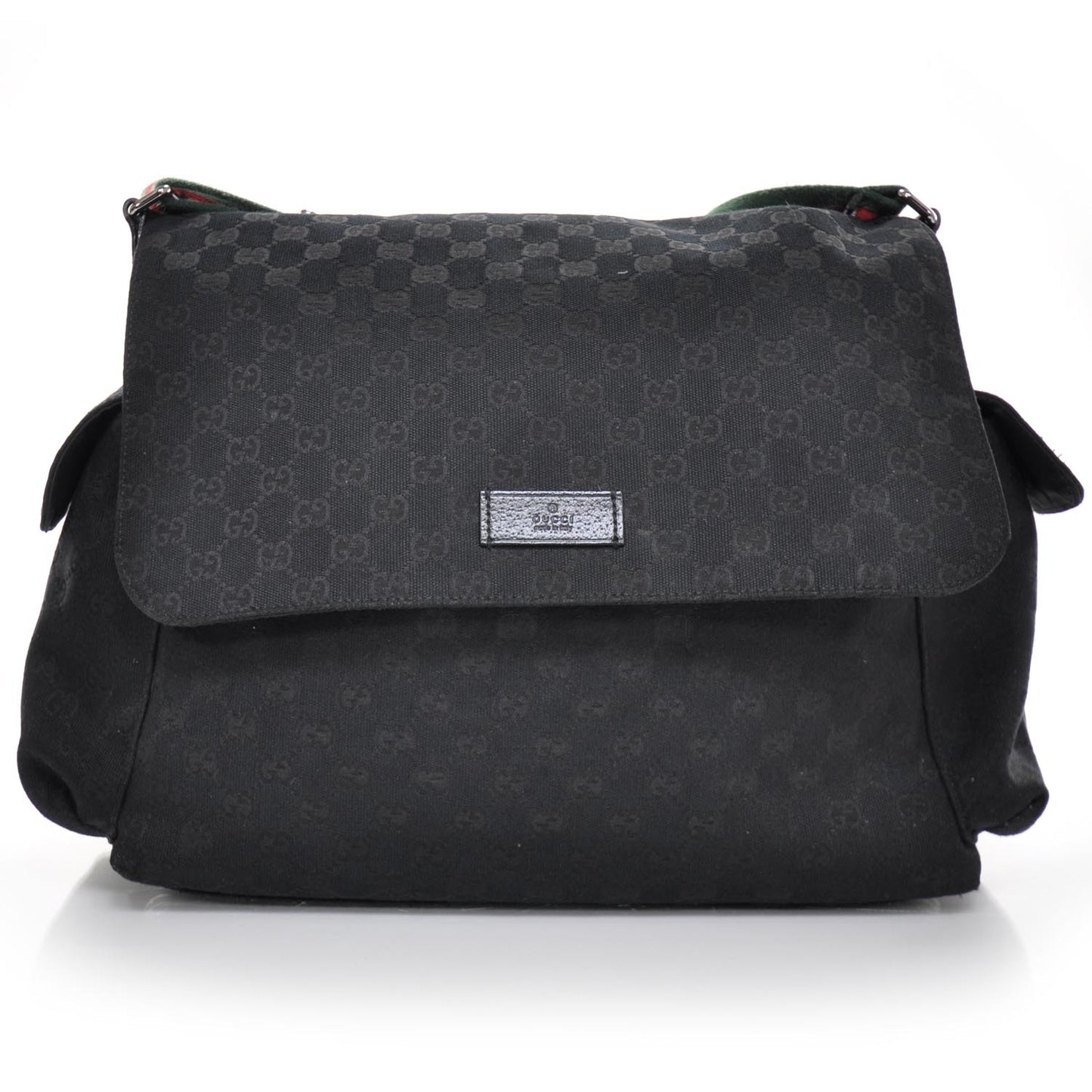 Monogram Diaper Messenger Bag Black