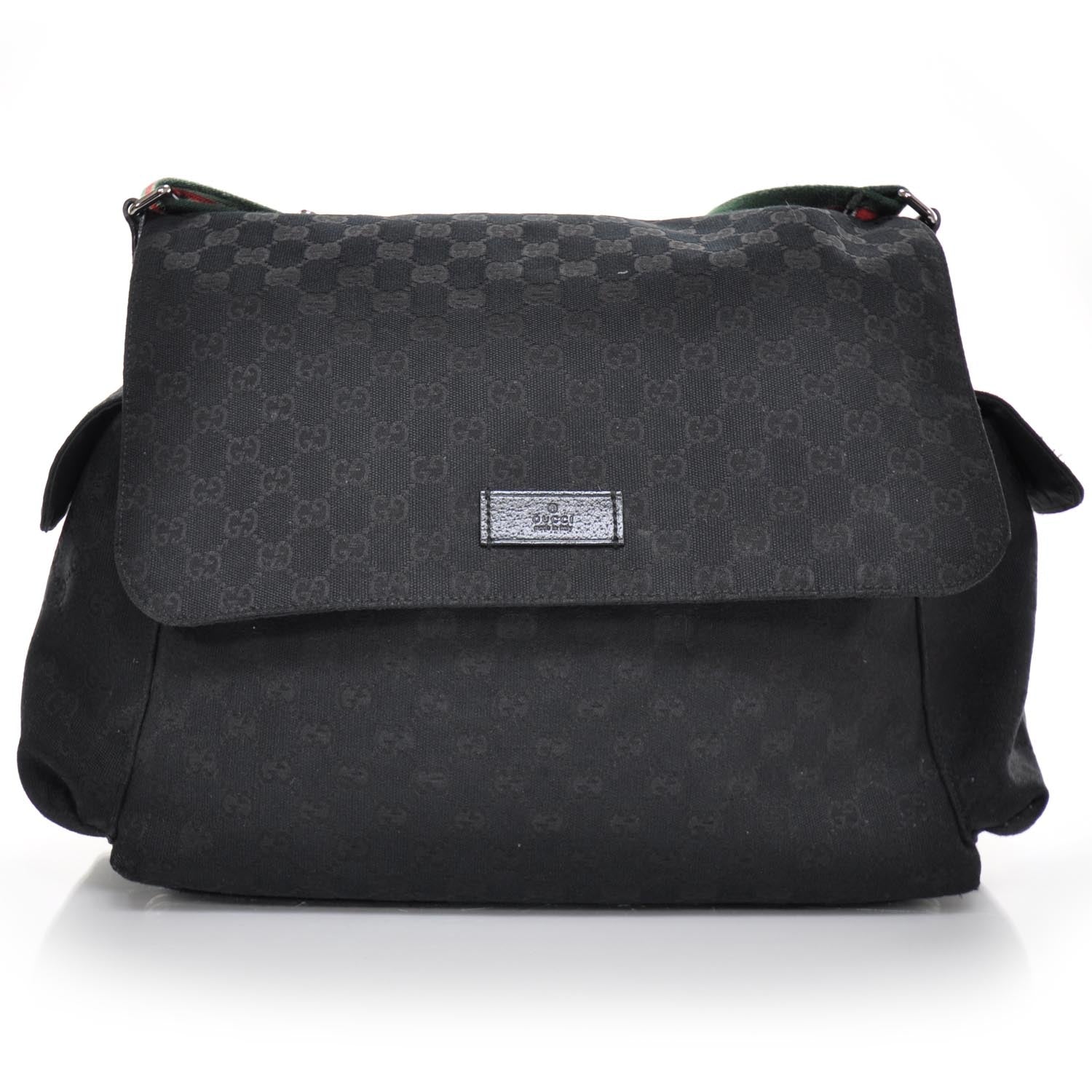 Gucci Monogram Diaper Messenger Bag Black 1 of 9